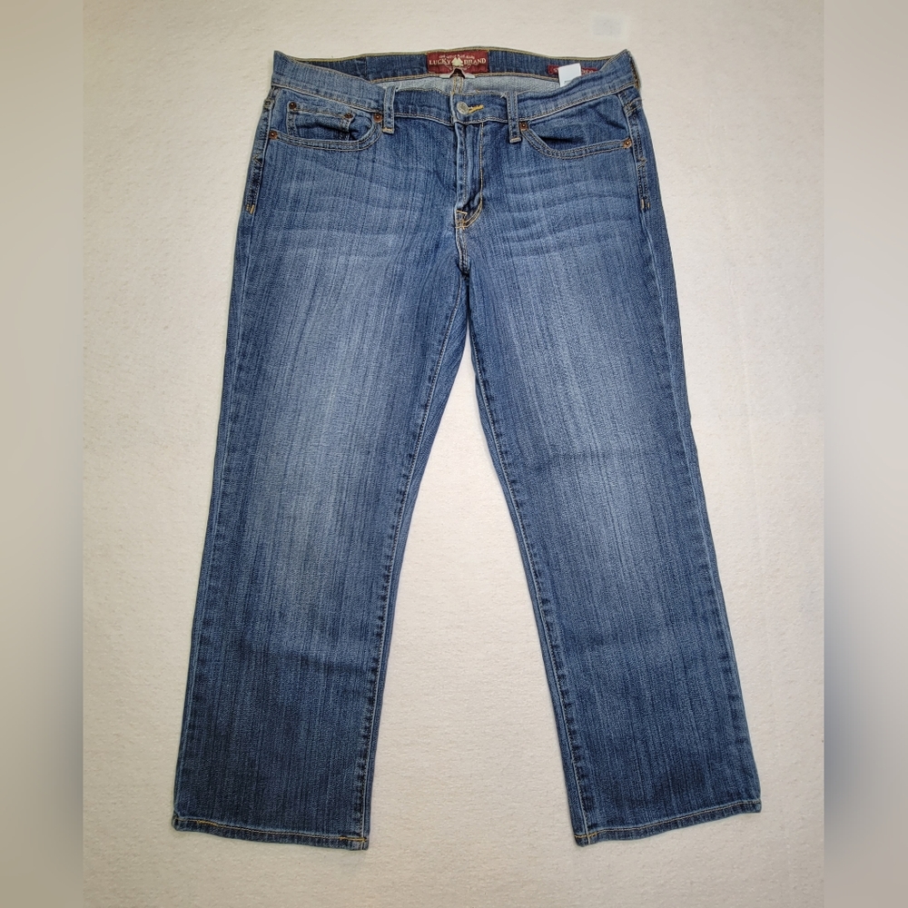 Lucky Brand Sweet N Crop Jeans‎ Medium Wash Sz 10/30